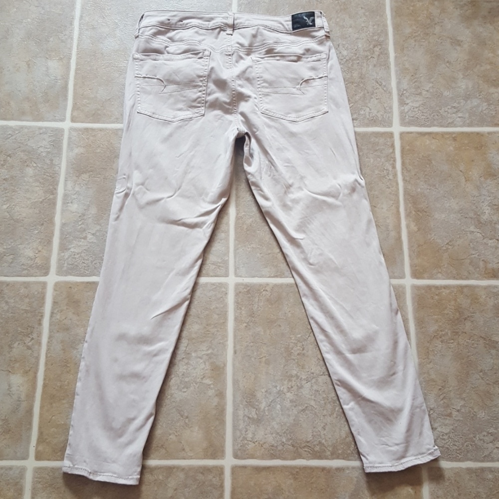 AE khaki jeggings size 12